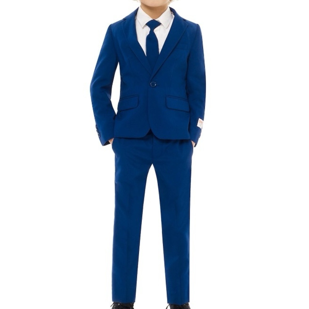 OppoSuits (NEW) Boys Navy Royale Solid Suit Size 6Y